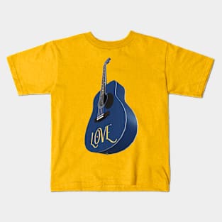 Blue Guitar – Music be the food of love Kids T-Shirt